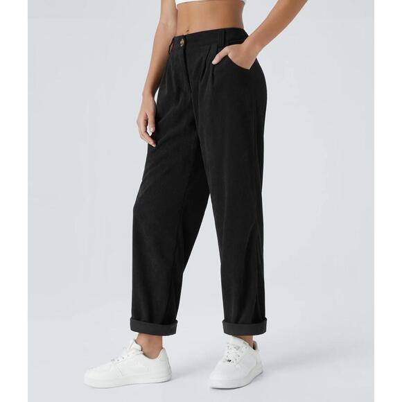 NWT Halara Mid Rise Zipper Pocket Corduroy Casual Pants Size XS - Picture 10 of 11